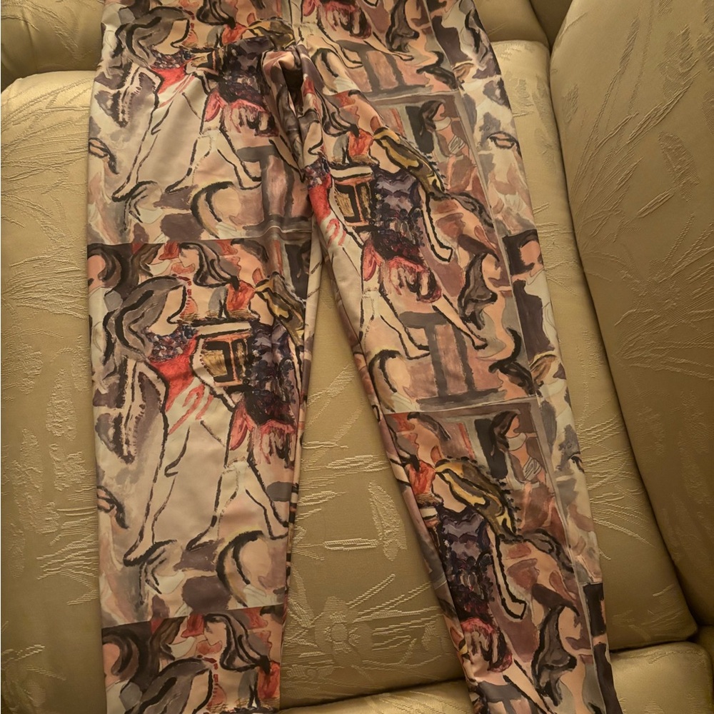 Chic Abstract Print Leggings